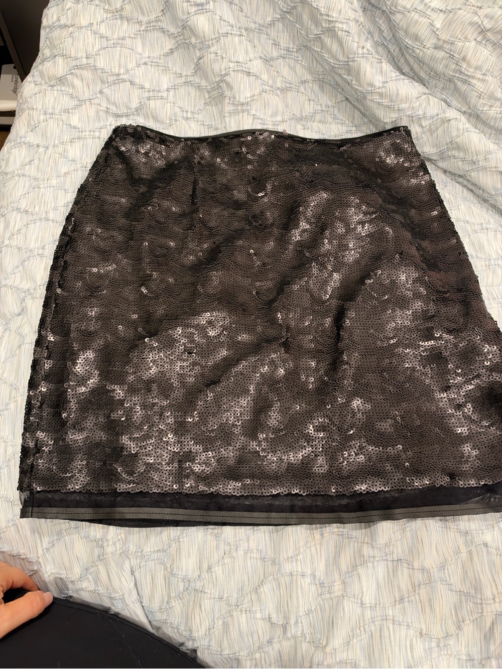 Elie Tahari Black Sequin Mini Skirt